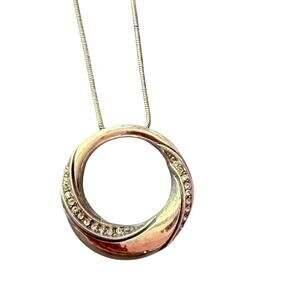 Brighton Circle Pendant silver Tone Necklace